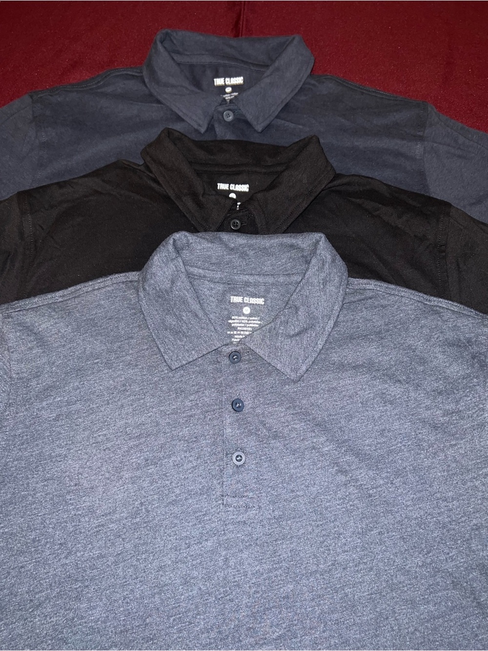 True Classic polo shirts 3pack size M